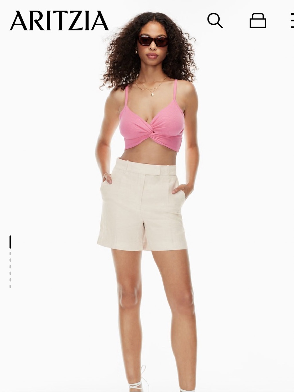 NwT! Aritizia Layover Linen Short 5”
